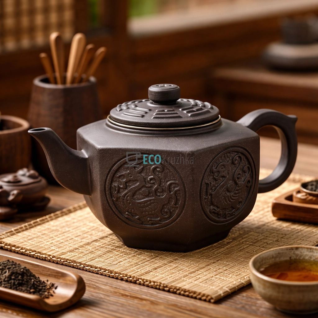 Глиняний чайник 730 мл “Таньга” темний (T2589-1) Глиняний чайник 730 мл “Таньга” темний (T2589-1)