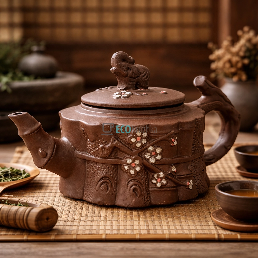 Глиняний чайник 700 мл “Процвітання” (T2586) Глиняний чайник 700 мл “Процвітання” (T2586)