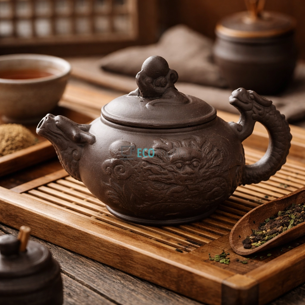 Глиняний чайник 400 мл “Перлина Дракона” (T2592)