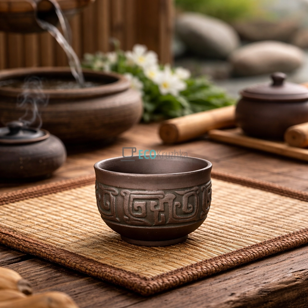 Глиняна піала для чаю 50 мл “Тибет” (T2583)