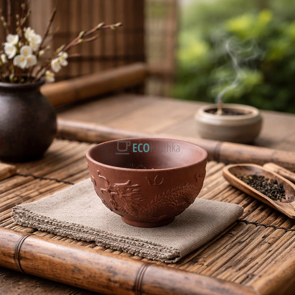 Глиняна піала для чаю 100 мл “Шень-Лун” (TC072)