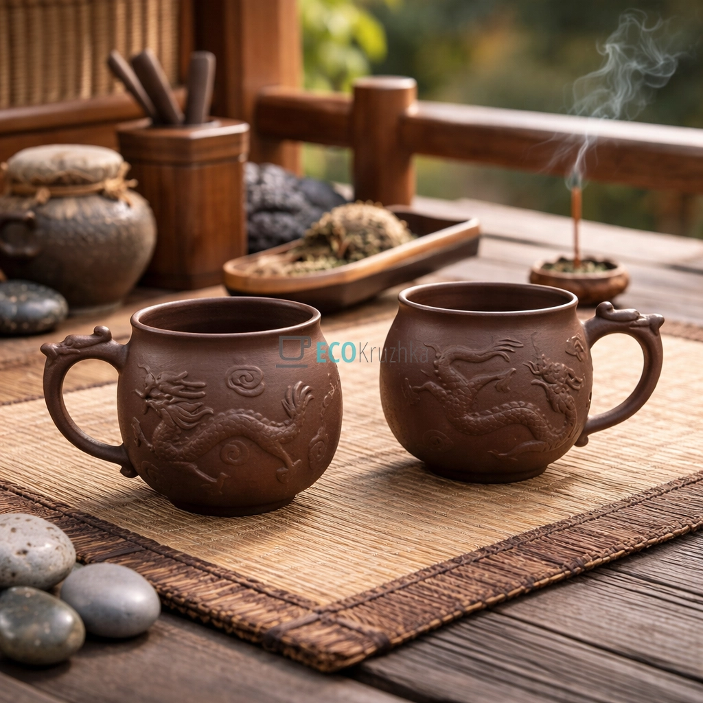 Набір кружок для чаю 2 шт 200 мл “Лун-Дракон” (TC078)