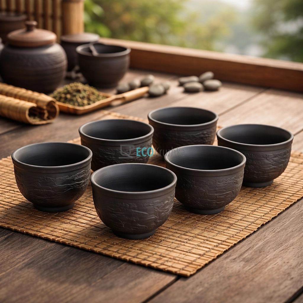 Набір чайних піал 6 шт 160 мл “Дракон і Фенікс” темний (TC064-1) Набір чайних піал 6 шт 160 мл “Дракон і Фенікс” темний (TC064-1)