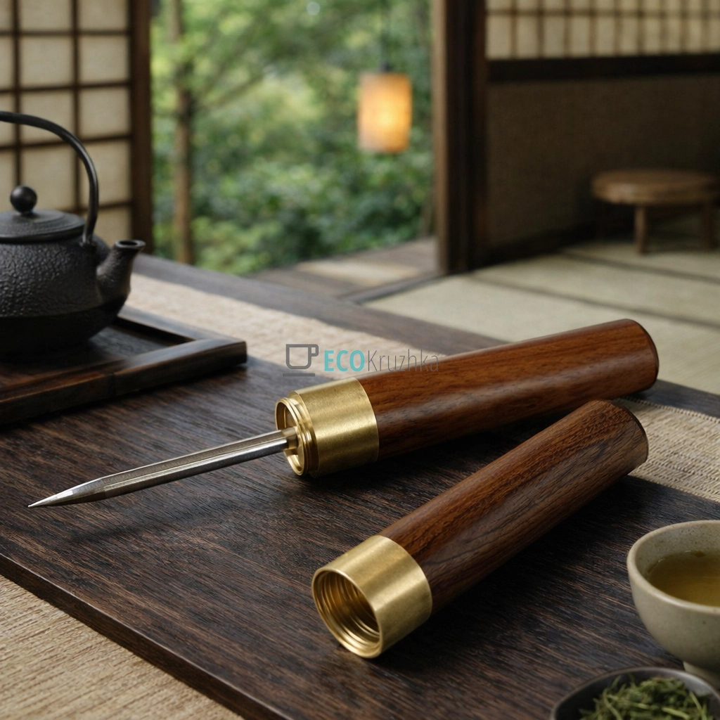 Ніж для пуеру “Рожеве дерево” великий (T2703)