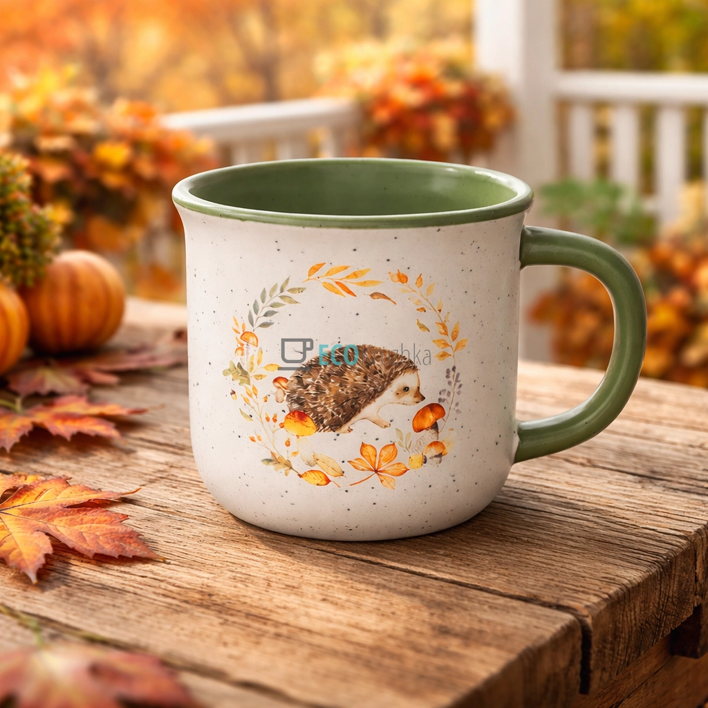 Чашка керамічна «Лісова Поляна» 350 мл зелений (733-740) Чашка керамічна «Лісова Поляна» 350 мл зелений (733-740)