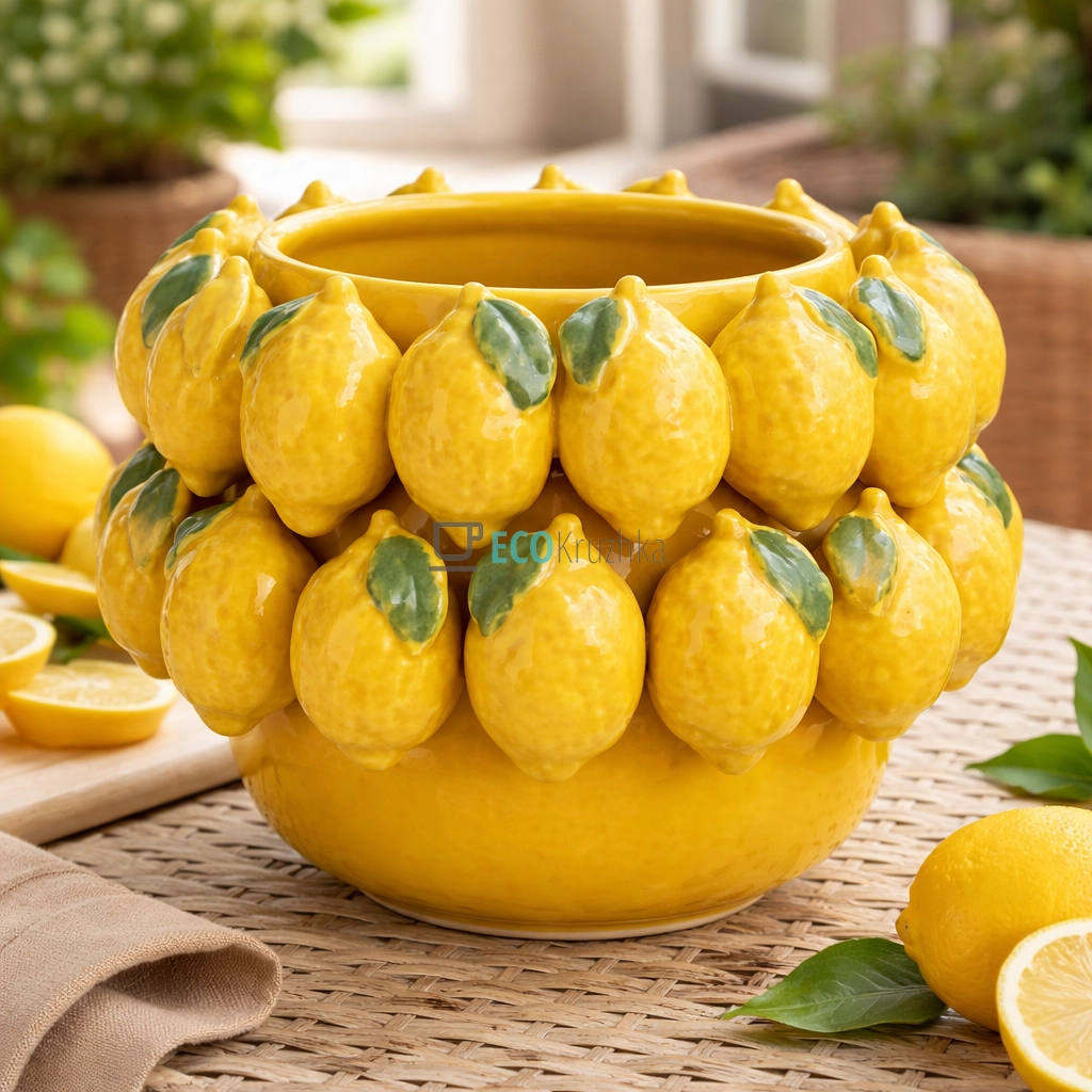 Керамічна ваза Lemon 21.5 х 21.5 х 16.5 см (998-017)