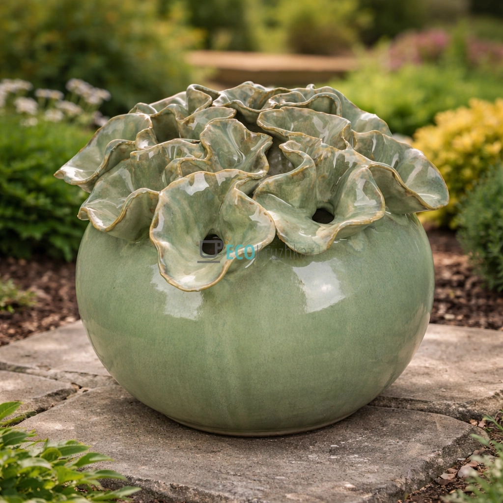 Керамічна ваза Coral 26 х 26 х 21 см зелений (148-022) Керамічна ваза Coral 26 х 26 х 21 см зелений (148-022)