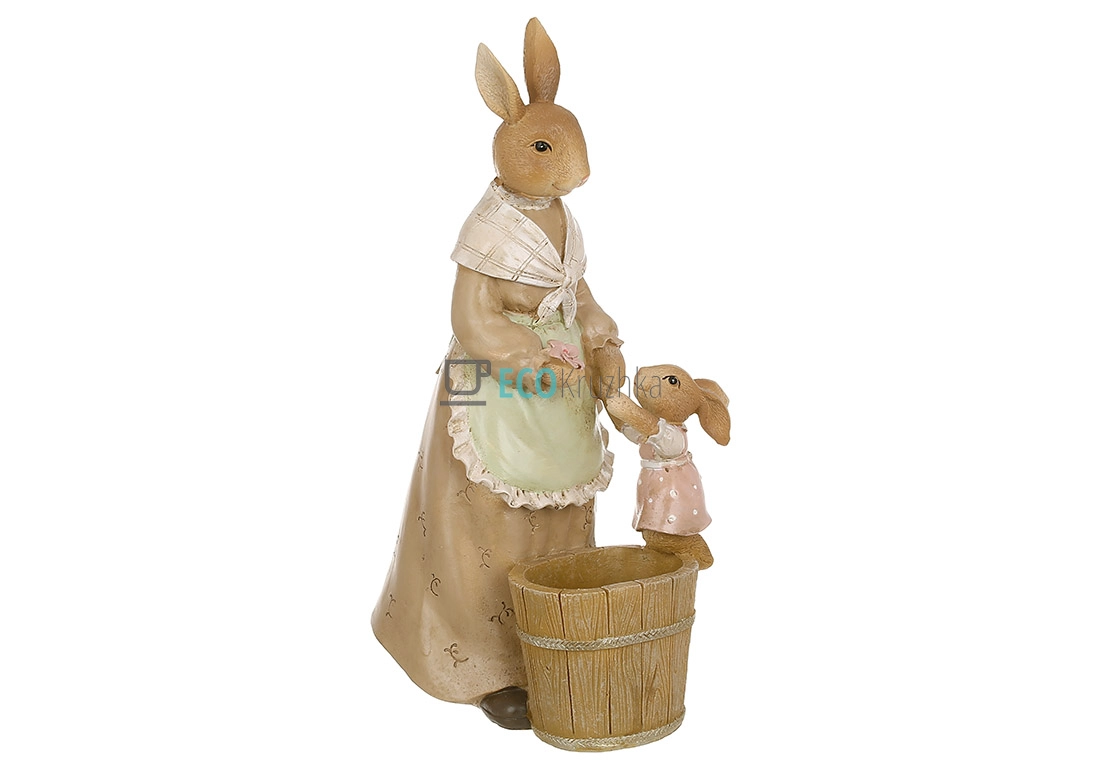 Декоративна статуетка кролиця з малюком 24 см (890-285)
