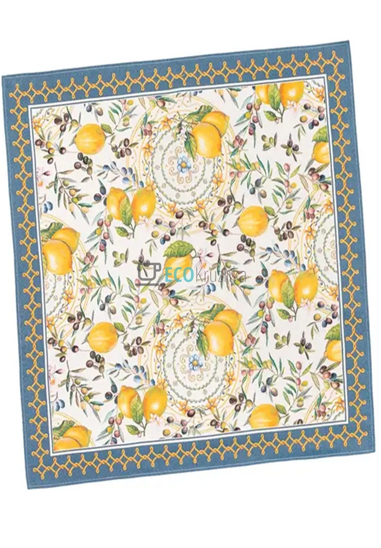 Скатертина гобеленова на стіл Лимони 137 х 180 см (041-180LIMA)