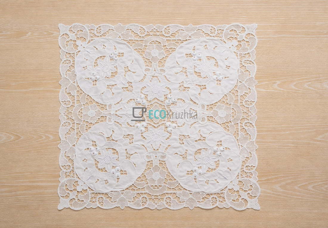 Бавовняна серветка для сервірування Lace Medallion 58 х 58 см (445-253)