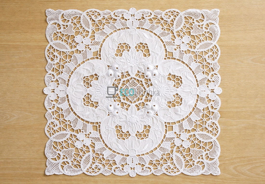 Бавовняна серветка на стіл Lace Medallion 38 х 38 см (445-252)