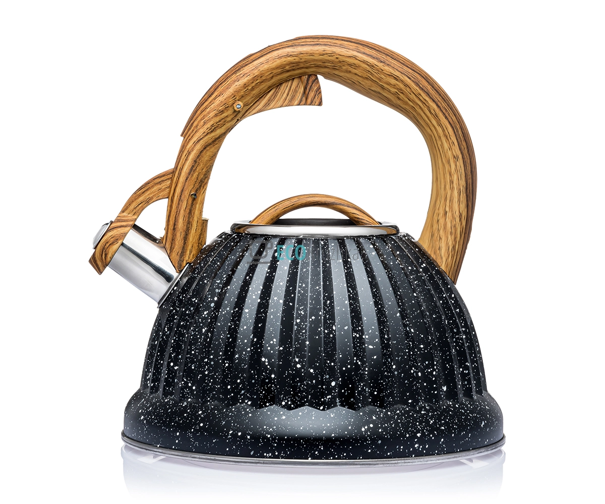 Чайник із нержавіючої сталі зі свистком 3 л Edenberg EB-8810 Black