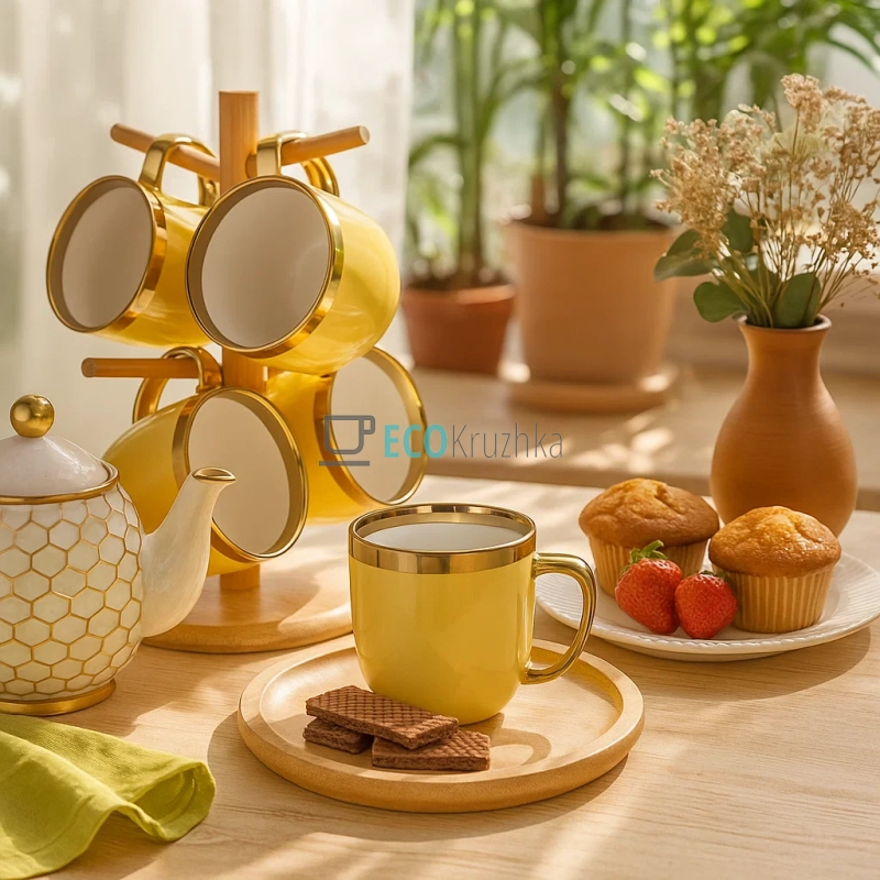 Набір порцелянових чашок 