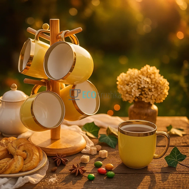 Набір порцелянових чашок 