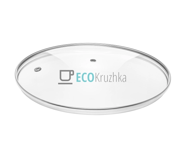 Кришка скляна з нержавіючим обідком без ручки 18 см FRU- ...