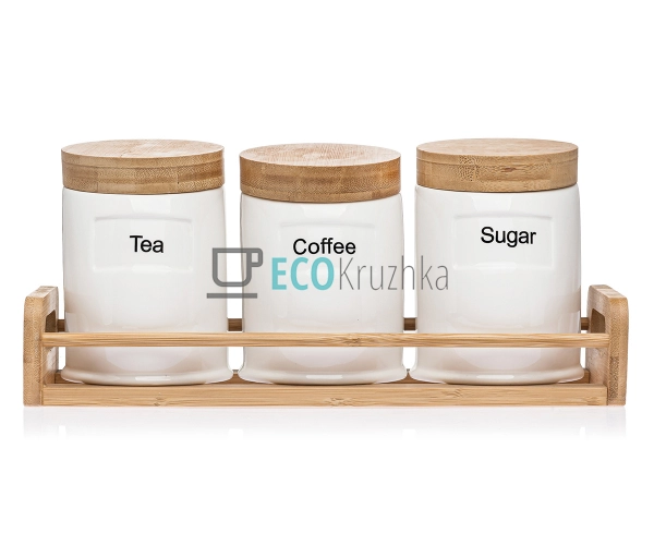 Набір банок 600 мл на бамбук ... Набір банок 600 мл на бамбук ...