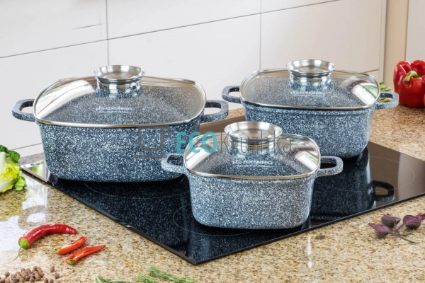 Каструля-казан 6.5 л Edenberg з гранітним покриттям та с ... Каструля-казан 6.5 л Edenberg з гранітним покриттям та с ...