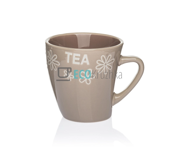 Чашка 190 мл Фарфор TEA Коричневий EK14164 Чашка 190 мл Фарфор TEA Коричневий EK14164
