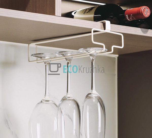 Навісна полиця під келихи Біла Beaver 26х11х7.5 EK14288 Навісна полиця під келихи Біла Beaver 26х11х7.5 EK14288