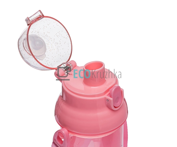 Пляшка для води 450 мл Динозаврик Diy Рожевий EK14331