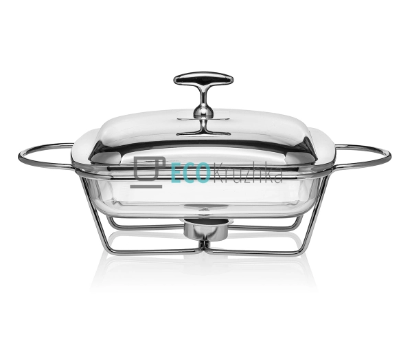 Марміт скляний 2 л зі нержавіючою кришкою та металевою п ...