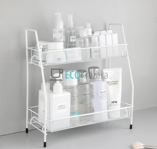 Полиця універсальна двохрядна 31х17х33 см Біла EK01324 Полиця універсальна двохрядна 31х17х33 см Біла EK01324