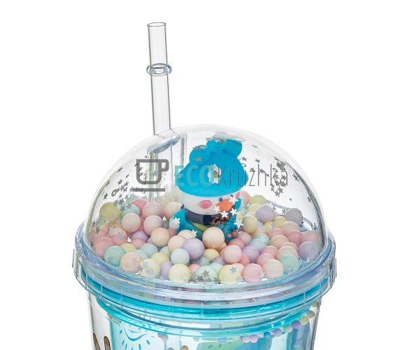 Стакан з подвійною стінкою та трубочкою Feelings 450 мл  ...