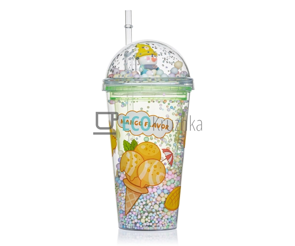 Стакан з подвійною стінкою та трубочкою Feelings 450 мл  ...