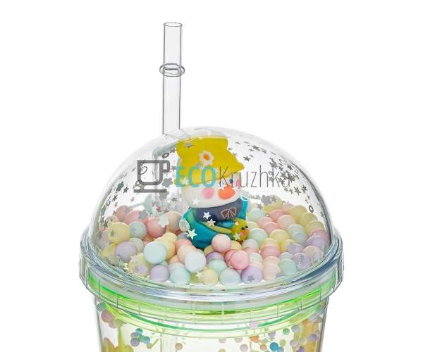 Стакан з подвійною стінкою та трубочкою Feelings 450 мл  ...