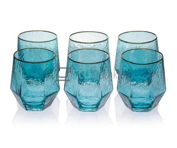 Набір склянок 6шт Блакитний діамант 410мл EK10911 Набір склянок 6шт Блакитний діамант 410мл EK10911