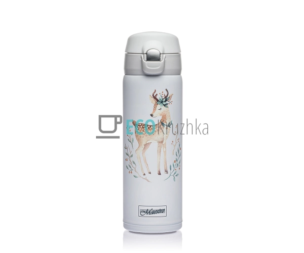 Термокружка Maestro Бембі 400 мл Білий MR-1634-E