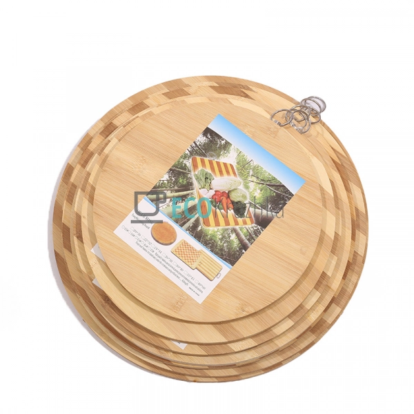 Обробна дошка бамбукова кругла 25 см FRU-798 Обробна дошка бамбукова кругла 25 см FRU-798