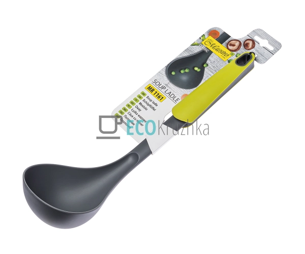 Черпак з силіконовою ручкою Maestro Зелений MR-1161 Черпак з силіконовою ручкою Maestro Зелений MR-1161
