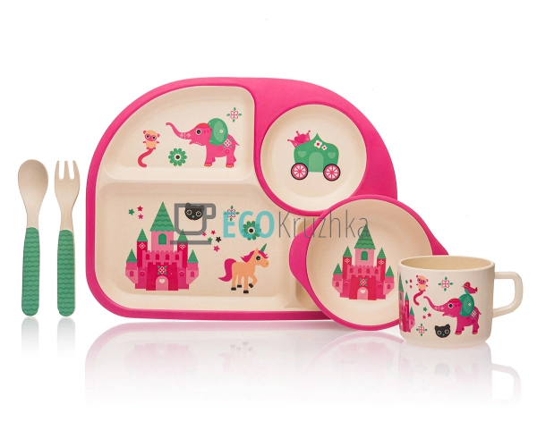 Набір бамбуковій посуду Принцеса Eco Bamboo EK8278