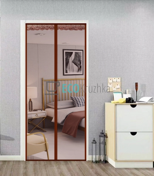 Москітна сітка на магнітах 210х100 см Бордовий 21M