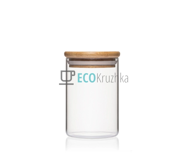 Ємність 300 мл, для сипких продуктів 6.5х10.5 см із бамбуковою кришкою R29782