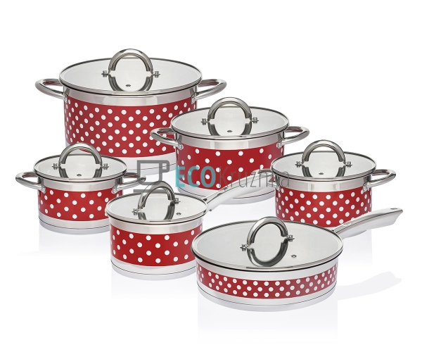 Набір посуду нержавіюча сталь 12 предметів Edenberg EB-4 ... Набір посуду нержавіюча сталь 12 предметів Edenberg EB-4 ...