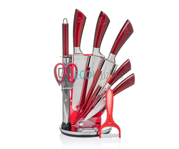 Набір ножів на підставці 9 предметів з обертовою підстав ... Набір ножів на підставці 9 предметів з обертовою підстав ...