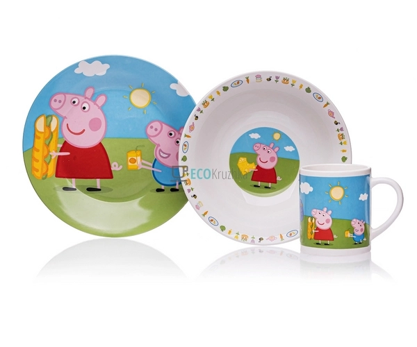 Дитяча керамічний посуд Свинка Пеппа Metr + Original EK8 ... Дитяча керамічний посуд Свинка Пеппа Metr + Original EK8 ...
