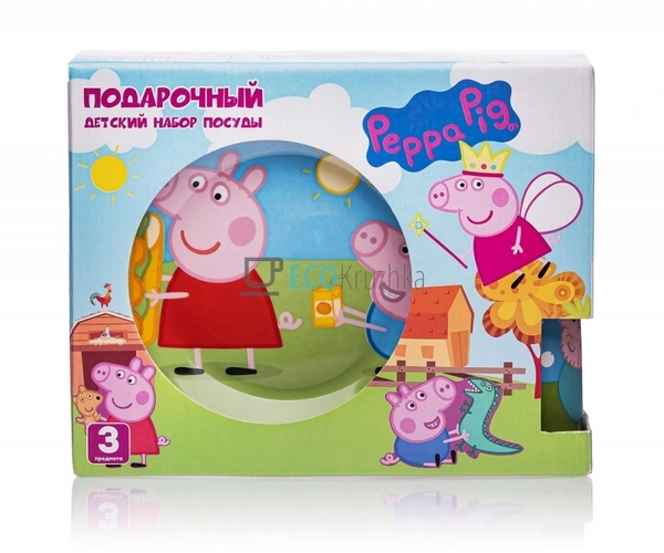Дитяча керамічний посуд Свинка Пеппа Metr + Original EK8 ... Дитяча керамічний посуд Свинка Пеппа Metr + Original EK8 ...