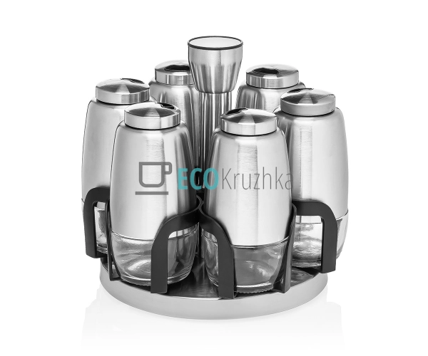 Набір для спецій на підставці 7 предмети Frico FRU-129