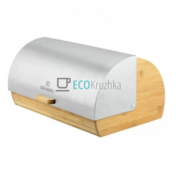Хлібниця Edenberg з бамбуковою основою та відкидною криш ...