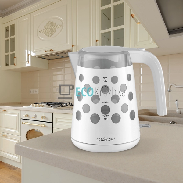 Електричний чайник 1.7л 2000Вт Білий Maesrto MR-045