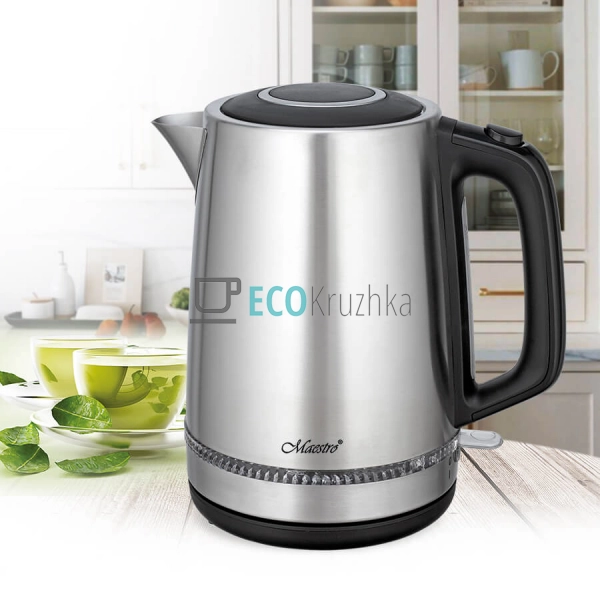 Електричний чайник 1.7л 2000Вт Сталевий Maesrto MR-047