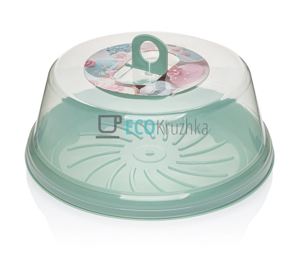 Тортниця з кришкою 30х11.7см Бірюзова WHW72623-4 Тортниця з кришкою 30х11.7см Бірюзова WHW72623-4