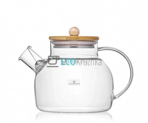 УЦІНКА ЧАЙНИК ДЛЯ ЗАВАРЮВАННЯ СКЛЯНИЙ З БАМБУКОВОЮ КРИШК ...