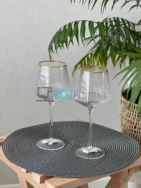 Набір келихів для вина 4шт "Прозора бірюза" обємом 400 м ... Набір келихів для вина 4шт "Прозора бірюза" обємом 400 м ...