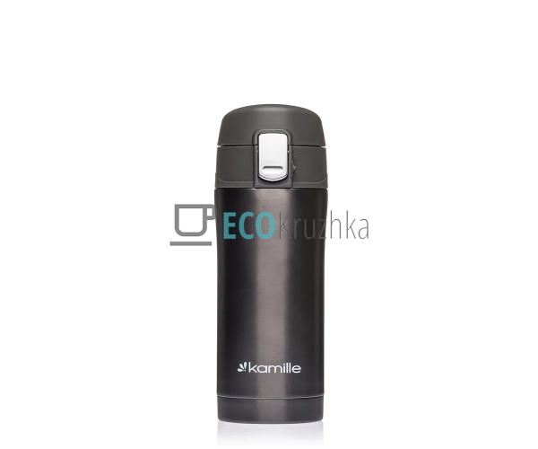 Термокружка Kamille 320 мл з нержавіючої сталі Сірий KM-2087