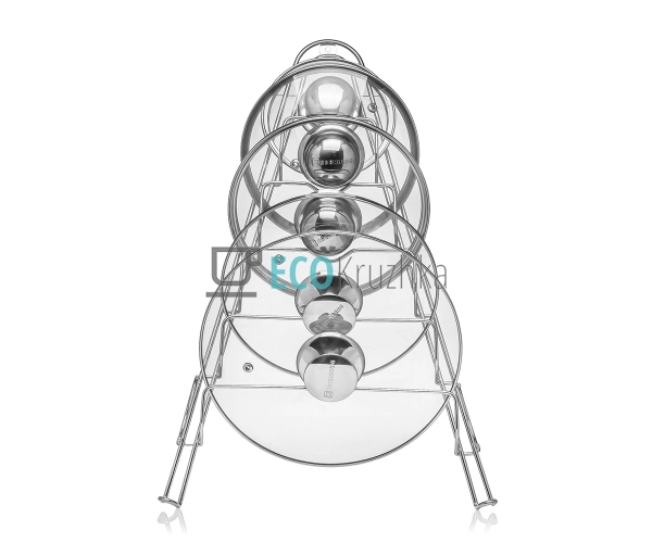 Підставка під кришки навісна 32*4.5*48 см із хромованої  ...