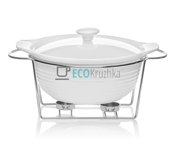 Марміт Kamille керамічний 2.4 л зі скляною кришкою та ме ...